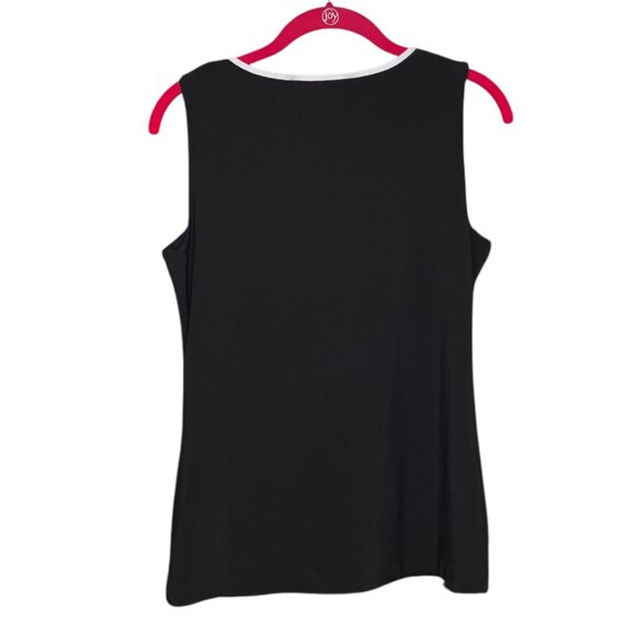 White House Black Market Size XS V-Neck Sleeveless Stretch Jersey Knit Shell Top - Picture 2 of 4